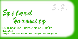 szilard horowitz business card